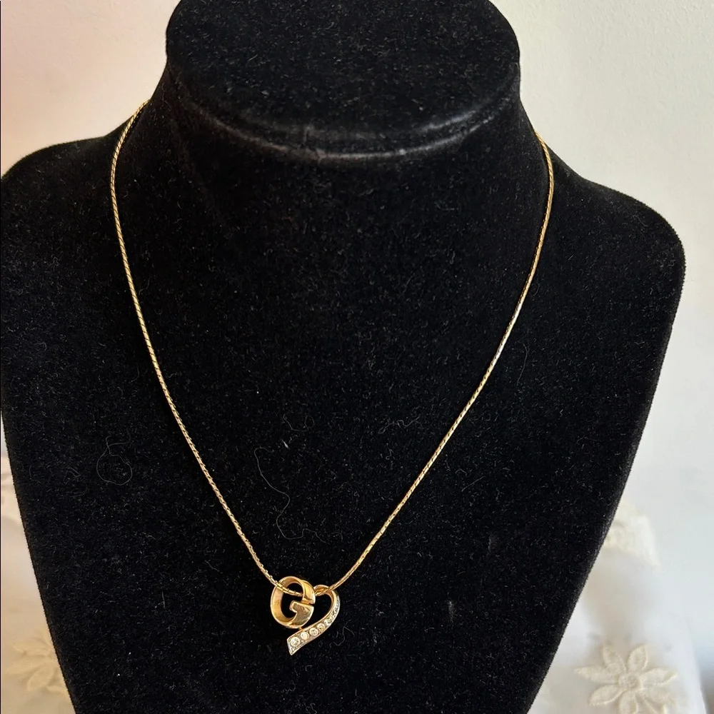 Givenchy Gold Intertwined Heart Necklace - Picture 1 of 9
